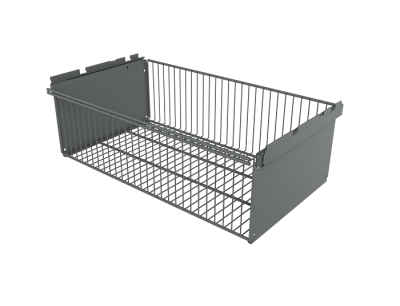 Корзина выдвижная Титан GS 563х340х181 серебристая