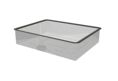 Корзина мелкосетчатая Титан GS 535х410х85 серебристая