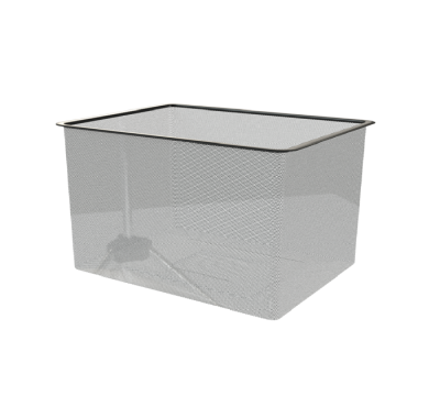 Корзина мелкосетчатая Титан GS 535х410х285 серебристая