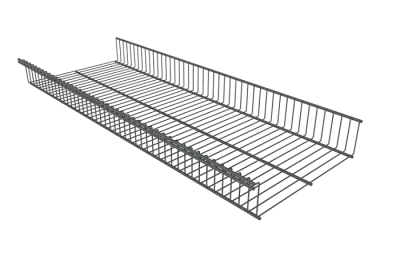 Корзина стационарная Титан GS 903х340х85 серебристая